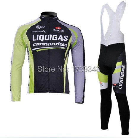 black 2012 cycling jerseys/long sleeve cycling clothes and bib pants set/bicycle wear